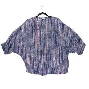 Berretti Sweater Women S/M Blue Purple‎ Excellent Batwing Chunky Knit Italy